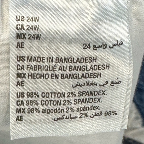 Karen Scott Comfort Waist Denim Zip Front Capri - Blue - size 24W - Picture 7 of 8